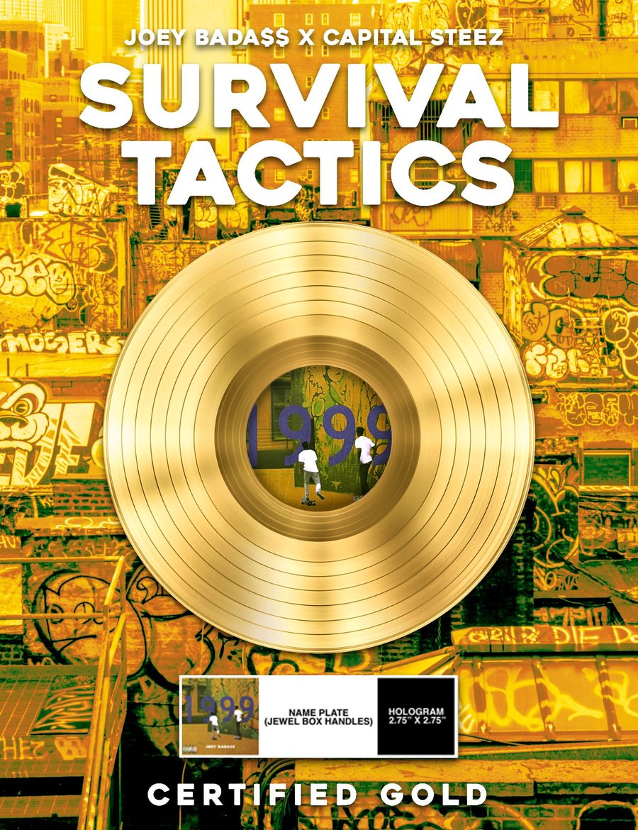 Joey Bada$$ x Capital STEEZ Survival Tactics certified gold plaque