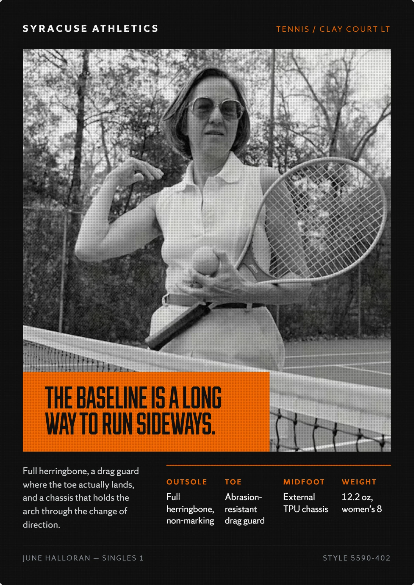 Syracuse Athletics Clay Court LT tennis poster