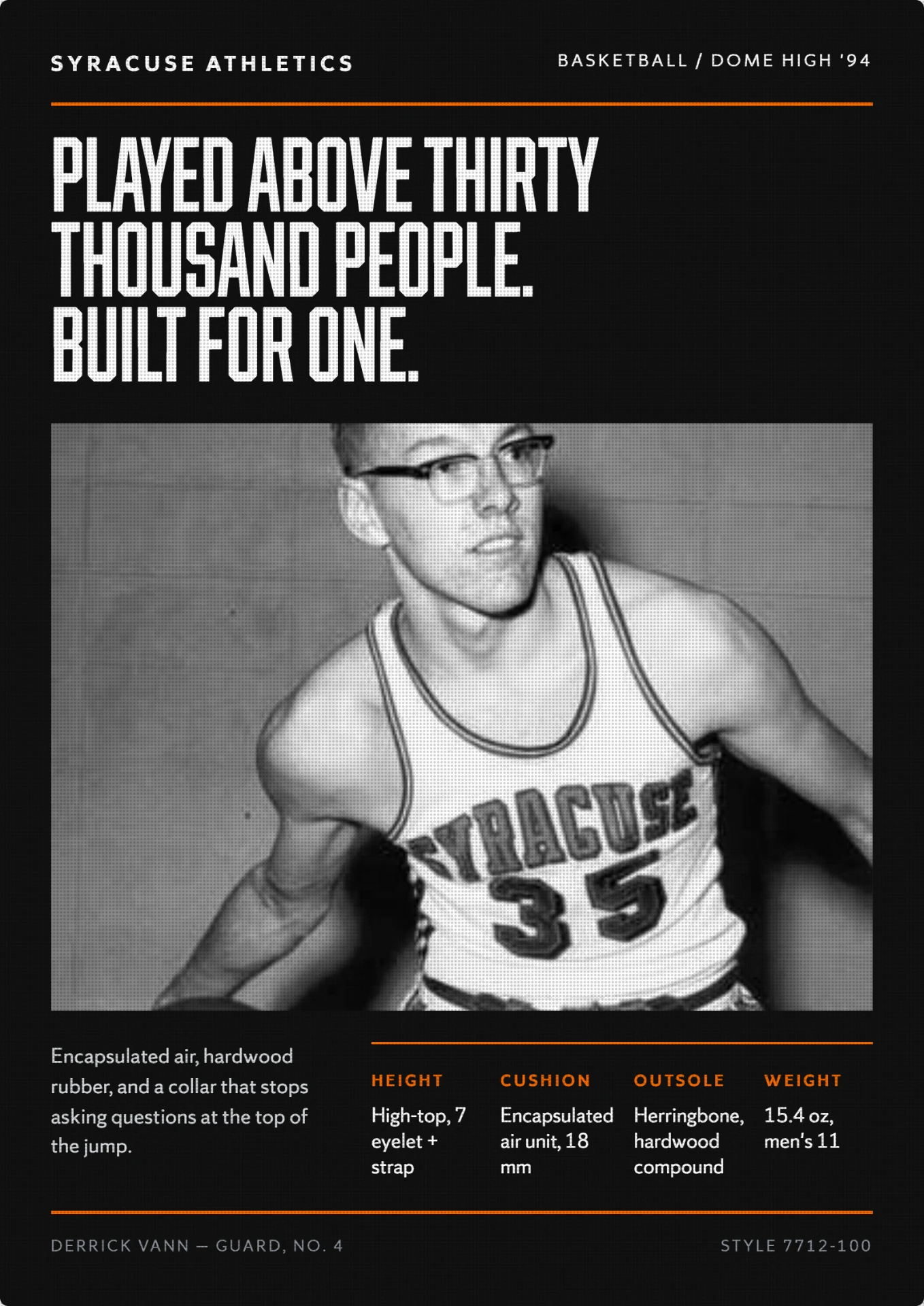 Syracuse Athletics Dome High '94 basketball poster