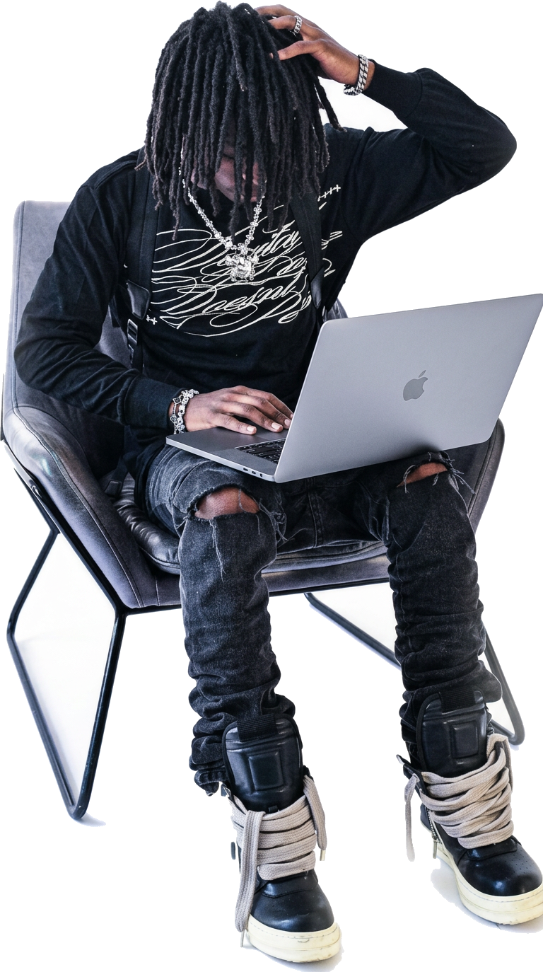 Digital Love collection, laptop pose